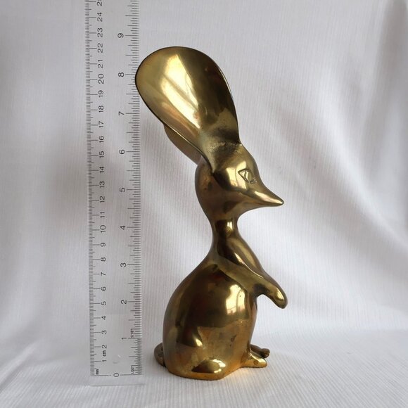 Brass Mouse with Big Ears - 9" Tall - Vintage - Made in Korea - Picture 4 of 8